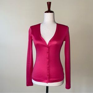 Banana Republic- Cardi, Pink, Fitted, Lightweight, Size XS